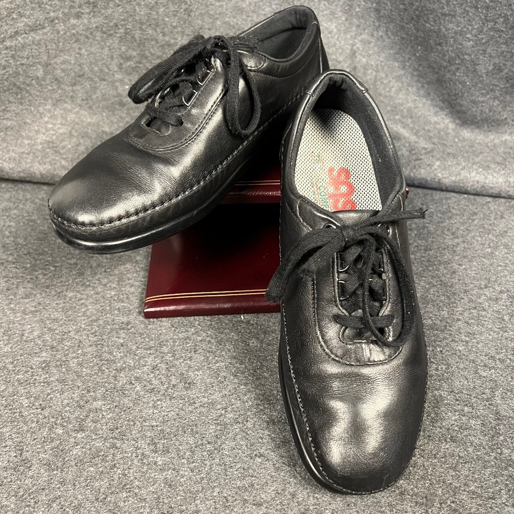SAS Traveler Leather Walking Shoes Womens 8M in Black